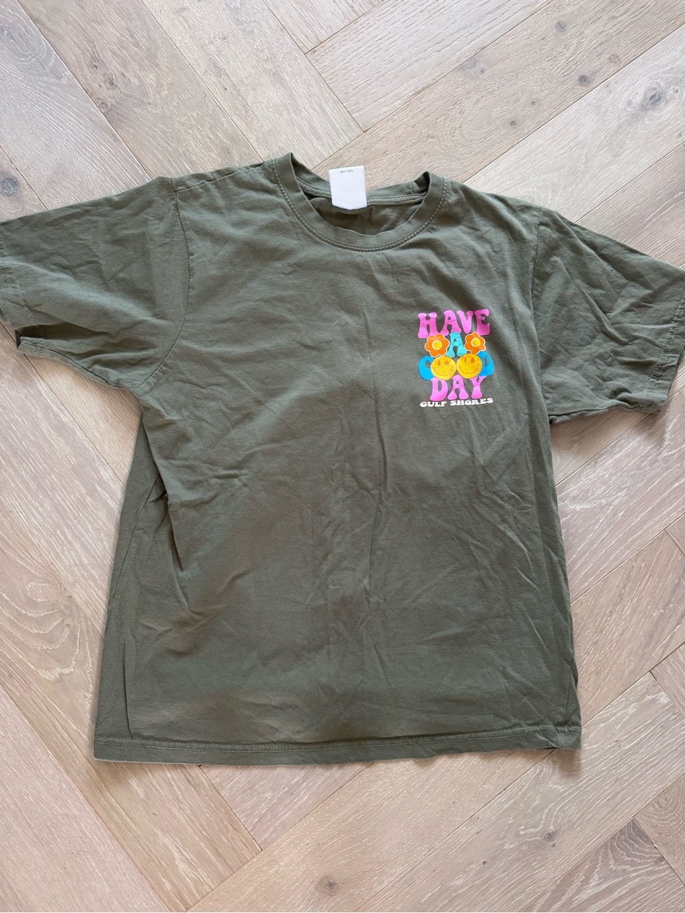 Have a Good Day Olive Graphic Tee for Women